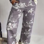 Jean Gris Salvaje Riding Vintage Estampado Relajado