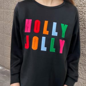 Top Negro Estampado con Texto