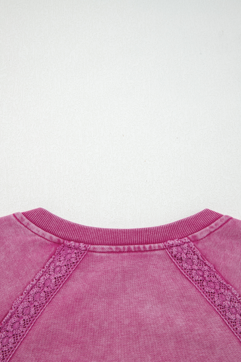 Buzo Rojo Rosado Patchwork Holgado Cuello Solapa - Image 5