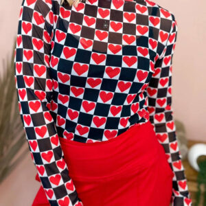 Blusa Negro Malla Cuello Alto