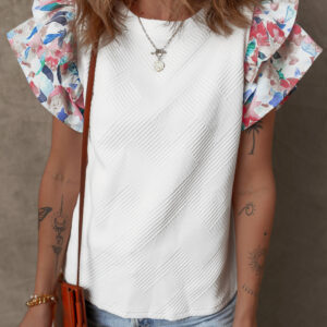 Blusa Blanco Con Volados