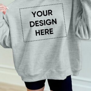 Buzo Gris Oversize Cuello Alto