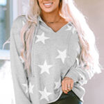 Hoodie Gris Claro Escote V