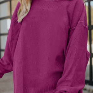Buzo Fucsia Acanalado Oversize