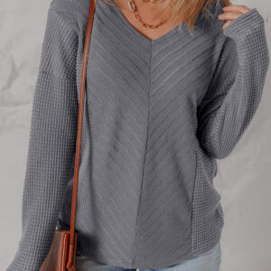 Top Gris Perla Escote V