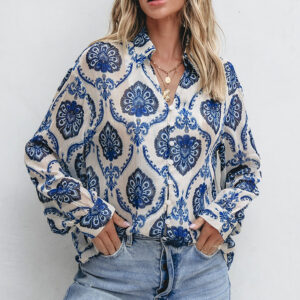 Camisa Azul Suelta