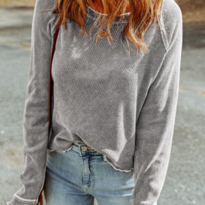 Top Gris Cuello Redondo