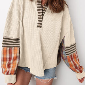 Top Beige Escocés