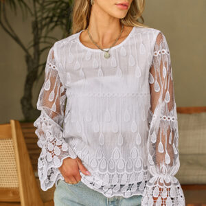 Blusa Beige Bordado