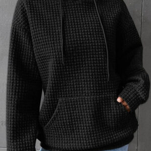 Hoodie Negro Bolsillo Canguro