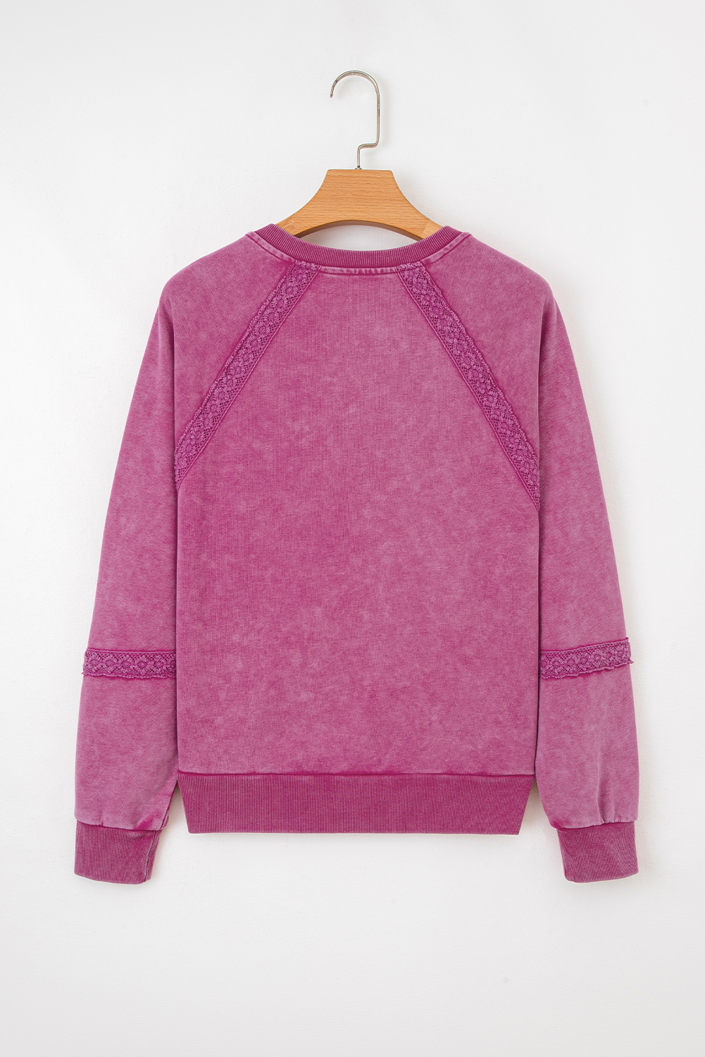 Buzo Rojo Rosado Patchwork Holgado Cuello Solapa - Image 3