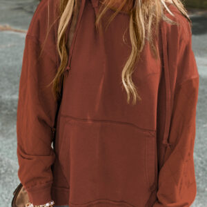 Hoodie Castaño Patchwork