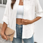 Camisa Blanco Con Botones Suelta