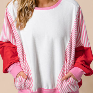 Buzo Rojo Rosado Patchwork