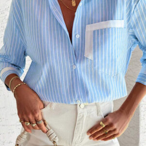 Camisa Azul Celeste a Rayas