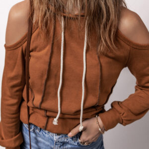 Hoodie Canela Costura Vista