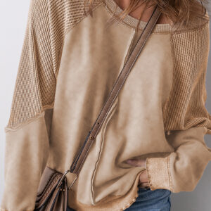 Buzo Beige Francés Claro Patchwork