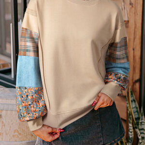 Buzo Gris Humo Patchwork