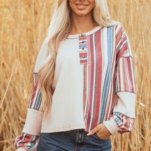 Blusa Beige A Rayas