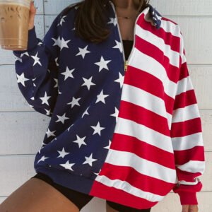 Buzo Multicolor Oversize Con Cuello