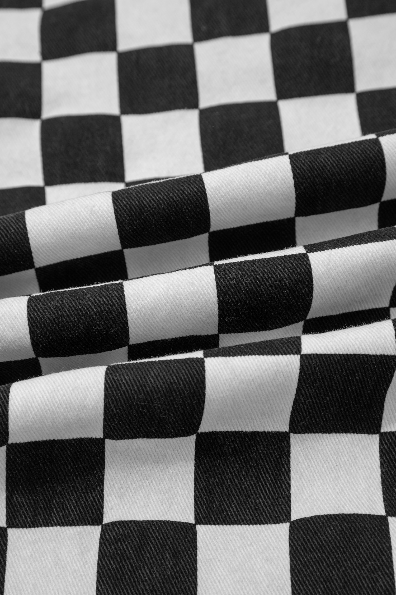 Jean Negro Cuadros Estampado Desgastado Roturas Crudo Borde - Image 6