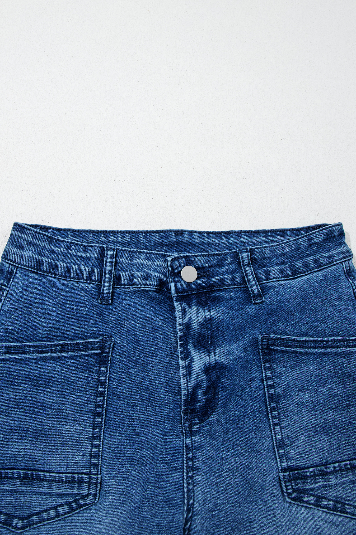 Jean Sail Azul Deshilachado Corto Barrel - Image 6