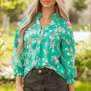 Camisa Verde Con Botones