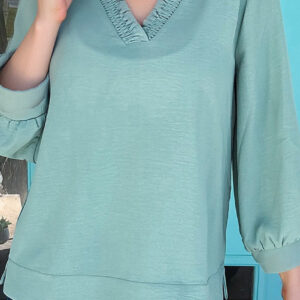 Blusa Jade Manga Pulsera Escote V