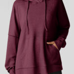 Hoodie Rosa Dahlia Tejido Waffle Oversize