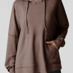 Hoodie Café Tejido Waffle Oversize