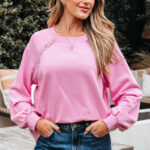 Buzo Rosa Brillante Suelto