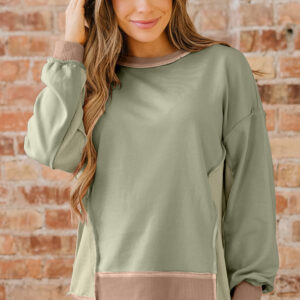 Buzo Verde Humo Patchwork Oversize