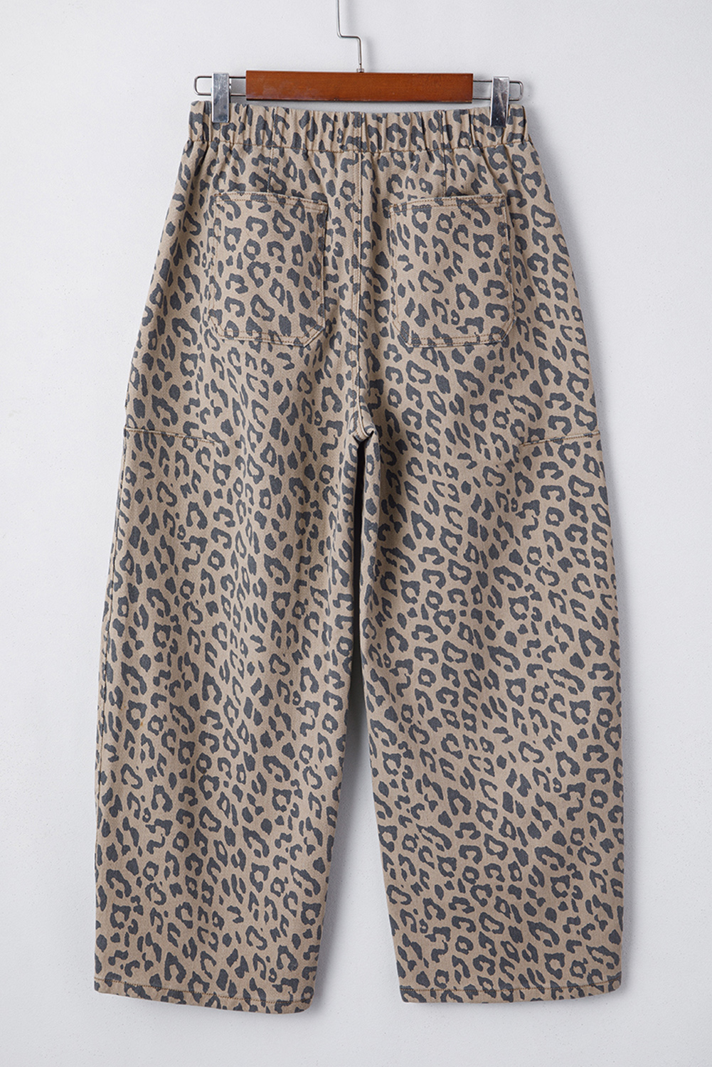 Jean Caqui Animal Print Leopardo Estampado Cordón Elástico - Image 4