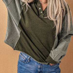 Hoodie Verde Patchwork