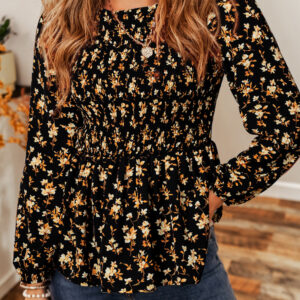 Blusa Negro Con Volados