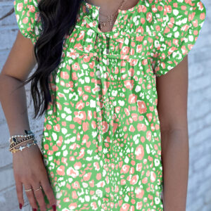Blusa Verde Manga Volado