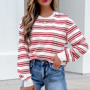 Top Rojo a Rayas