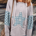 Hoodie Celeste Patchwork