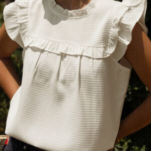 Blusa Blanco Con Volados
