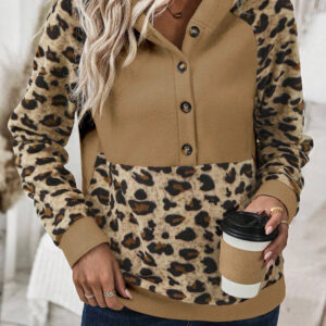 Hoodie Beige Francés Claro Patchwork