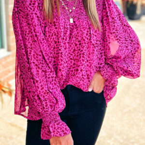 Blusa Rosa Manga Abullonada