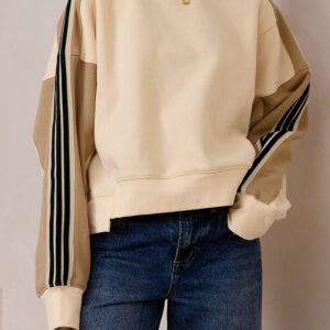 Buzo Beige Patchwork Suelto