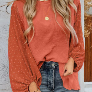 Blusa Naranja Óxido Suelta