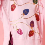 Buzo Rosa Con Lentejuelas Oversize