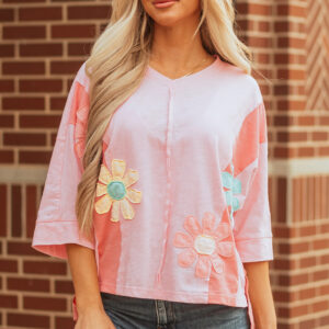 Camisa Rosa Oversize