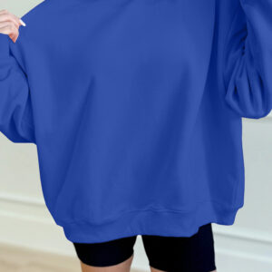 Buzo Azul Oscuro Oversize Cuello Alto