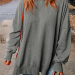 Buzo Gris Acanalado Oversize