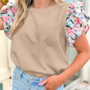 Blusa Pergamino Con Volados