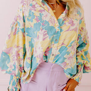 Camisa Amarillo Floral Oversize