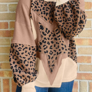 Buzo Beige Francés Claro Patchwork Holgado